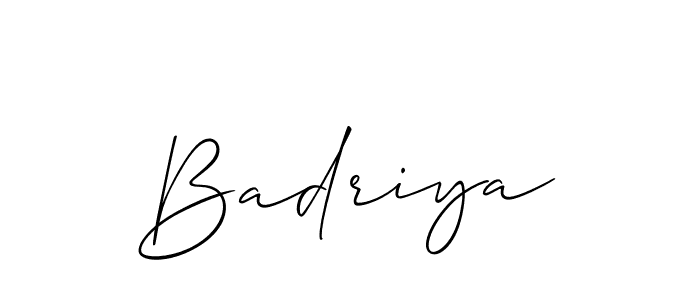 Create a beautiful signature design for name Badriya. With this signature (Allison_Script) fonts, you can make a handwritten signature for free. Badriya signature style 2 images and pictures png