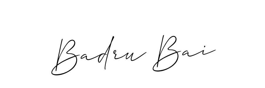 Check out images of Autograph of Badru Bai name. Actor Badru Bai Signature Style. Allison_Script is a professional sign style online. Badru Bai signature style 2 images and pictures png