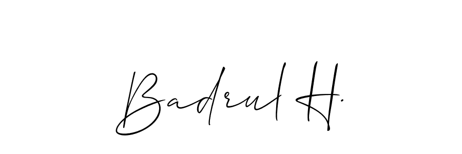 This is the best signature style for the Badrul H. name. Also you like these signature font (Allison_Script). Mix name signature. Badrul H. signature style 2 images and pictures png