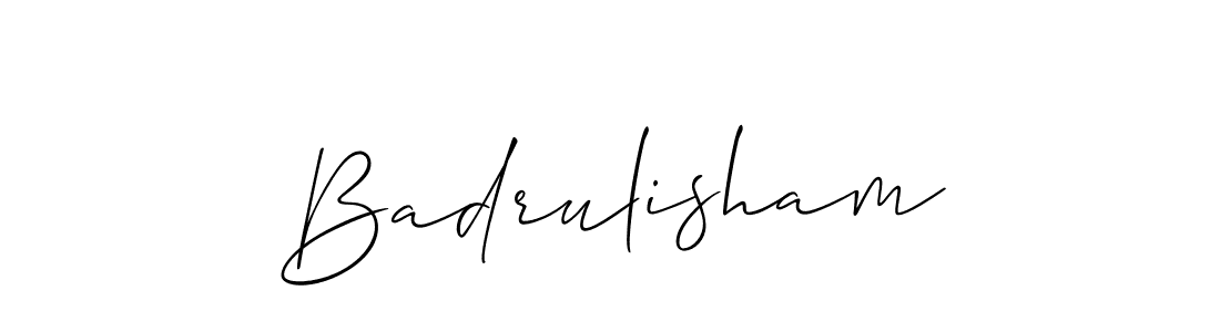 How to make Badrulisham signature? Allison_Script is a professional autograph style. Create handwritten signature for Badrulisham name. Badrulisham signature style 2 images and pictures png