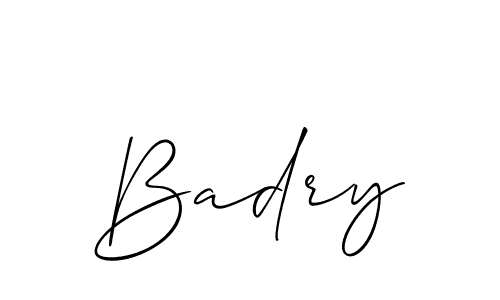 Badry stylish signature style. Best Handwritten Sign (Allison_Script) for my name. Handwritten Signature Collection Ideas for my name Badry. Badry signature style 2 images and pictures png