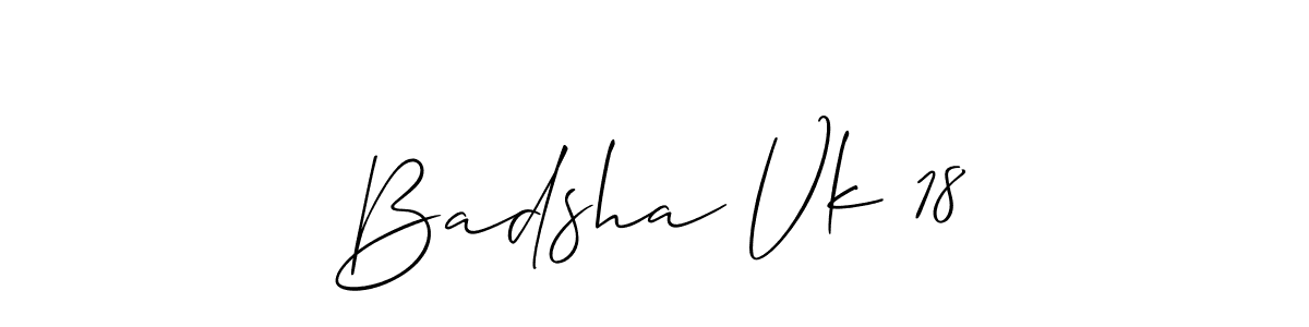 The best way (Allison_Script) to make a short signature is to pick only two or three words in your name. The name Badsha Vk 18 include a total of six letters. For converting this name. Badsha Vk 18 signature style 2 images and pictures png