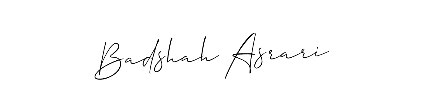 Create a beautiful signature design for name Badshah Asrari. With this signature (Allison_Script) fonts, you can make a handwritten signature for free. Badshah Asrari signature style 2 images and pictures png