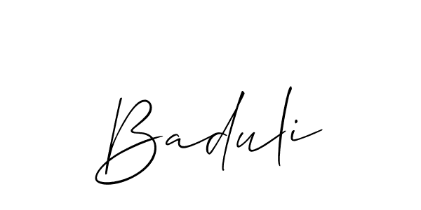 Once you've used our free online signature maker to create your best signature Allison_Script style, it's time to enjoy all of the benefits that Baduli name signing documents. Baduli signature style 2 images and pictures png