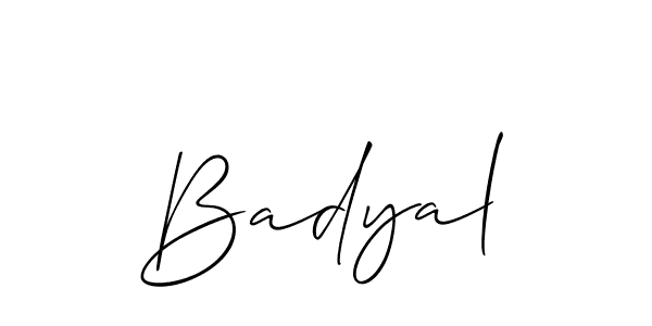 How to Draw Badyal signature style? Allison_Script is a latest design signature styles for name Badyal. Badyal signature style 2 images and pictures png