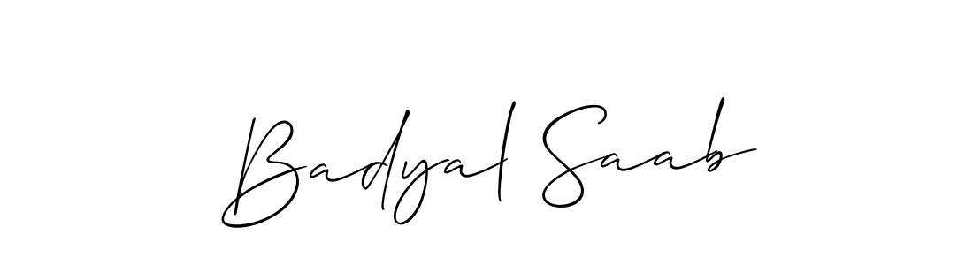 Similarly Allison_Script is the best handwritten signature design. Signature creator online .You can use it as an online autograph creator for name Badyal Saab. Badyal Saab signature style 2 images and pictures png