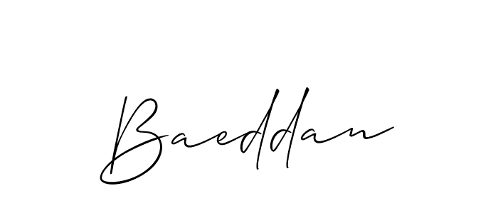 Make a beautiful signature design for name Baeddan. With this signature (Allison_Script) style, you can create a handwritten signature for free. Baeddan signature style 2 images and pictures png