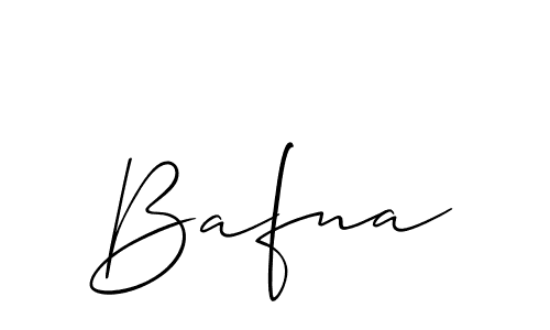 if you are searching for the best signature style for your name Bafna. so please give up your signature search. here we have designed multiple signature styles  using Allison_Script. Bafna signature style 2 images and pictures png