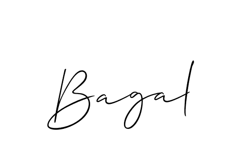 Use a signature maker to create a handwritten signature online. With this signature software, you can design (Allison_Script) your own signature for name Bagal. Bagal signature style 2 images and pictures png