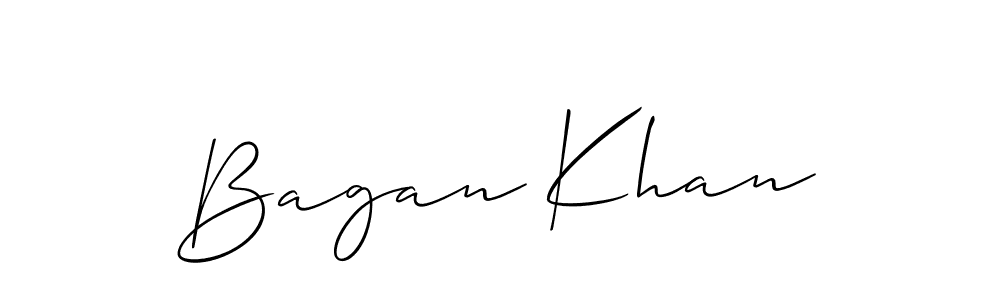 Design your own signature with our free online signature maker. With this signature software, you can create a handwritten (Allison_Script) signature for name Bagan Khan. Bagan Khan signature style 2 images and pictures png