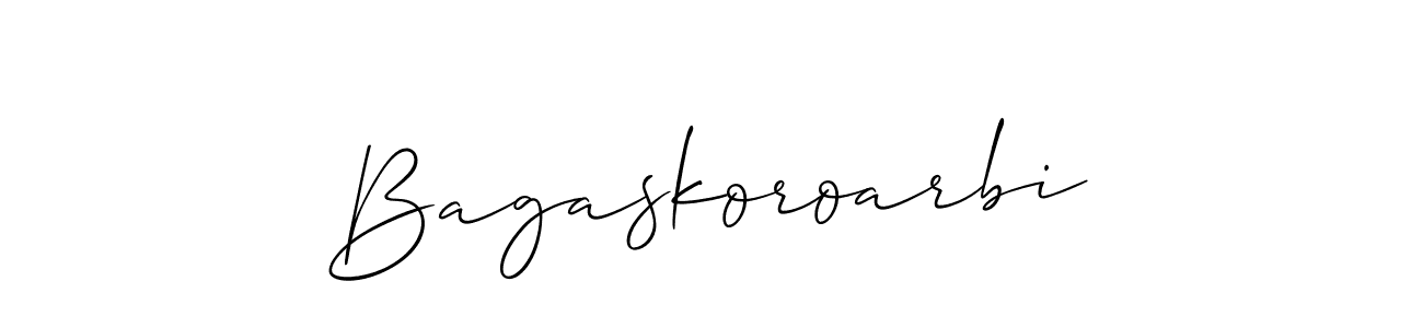 Also we have Bagaskoroarbi name is the best signature style. Create professional handwritten signature collection using Allison_Script autograph style. Bagaskoroarbi signature style 2 images and pictures png