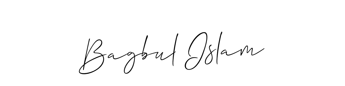 Bagbul Islam stylish signature style. Best Handwritten Sign (Allison_Script) for my name. Handwritten Signature Collection Ideas for my name Bagbul Islam. Bagbul Islam signature style 2 images and pictures png