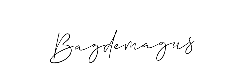 How to make Bagdemagus name signature. Use Allison_Script style for creating short signs online. This is the latest handwritten sign. Bagdemagus signature style 2 images and pictures png