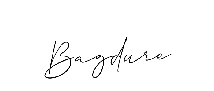Create a beautiful signature design for name Bagdure. With this signature (Allison_Script) fonts, you can make a handwritten signature for free. Bagdure signature style 2 images and pictures png