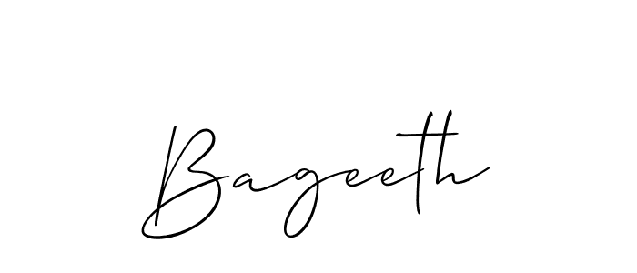 Bageeth stylish signature style. Best Handwritten Sign (Allison_Script) for my name. Handwritten Signature Collection Ideas for my name Bageeth. Bageeth signature style 2 images and pictures png