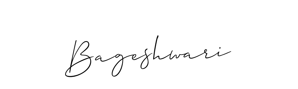 Use a signature maker to create a handwritten signature online. With this signature software, you can design (Allison_Script) your own signature for name Bageshwari. Bageshwari signature style 2 images and pictures png