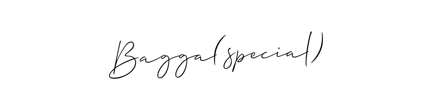 Make a beautiful signature design for name Bagga(special). With this signature (Allison_Script) style, you can create a handwritten signature for free. Bagga(special) signature style 2 images and pictures png