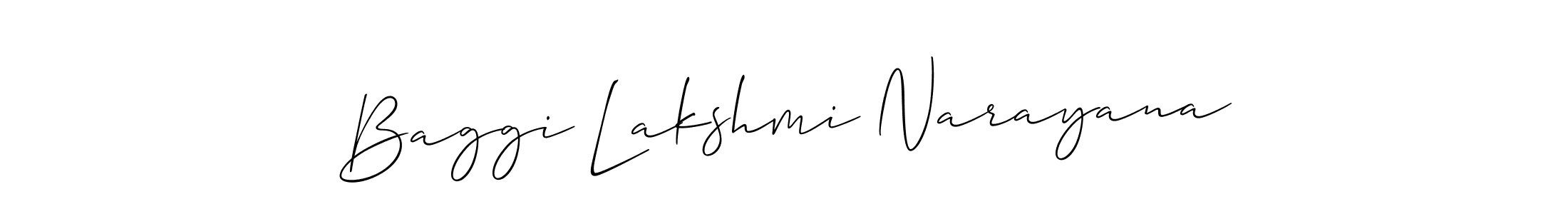 if you are searching for the best signature style for your name Baggi Lakshmi Narayana. so please give up your signature search. here we have designed multiple signature styles  using Allison_Script. Baggi Lakshmi Narayana signature style 2 images and pictures png
