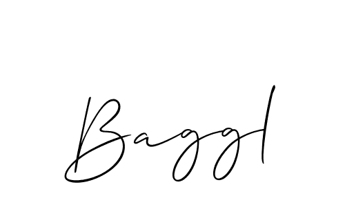 Create a beautiful signature design for name Baggl. With this signature (Allison_Script) fonts, you can make a handwritten signature for free. Baggl signature style 2 images and pictures png