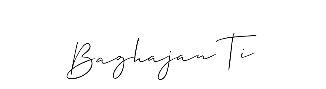 How to make Baghajan Ti signature? Allison_Script is a professional autograph style. Create handwritten signature for Baghajan Ti name. Baghajan Ti signature style 2 images and pictures png