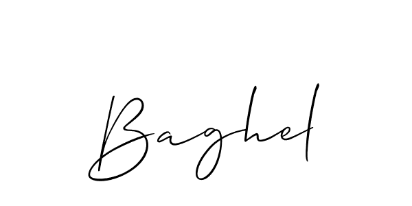 Design your own signature with our free online signature maker. With this signature software, you can create a handwritten (Allison_Script) signature for name Baghel. Baghel signature style 2 images and pictures png