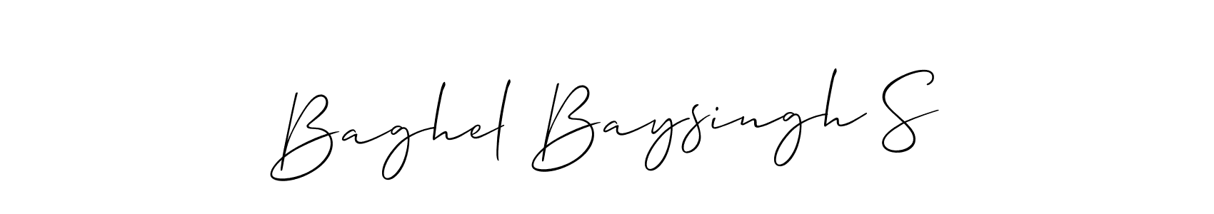 Similarly Allison_Script is the best handwritten signature design. Signature creator online .You can use it as an online autograph creator for name Baghel Baysingh S. Baghel Baysingh S signature style 2 images and pictures png