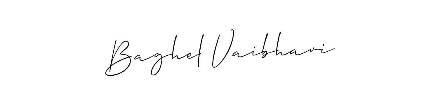 Use a signature maker to create a handwritten signature online. With this signature software, you can design (Allison_Script) your own signature for name Baghel Vaibhavi. Baghel Vaibhavi signature style 2 images and pictures png