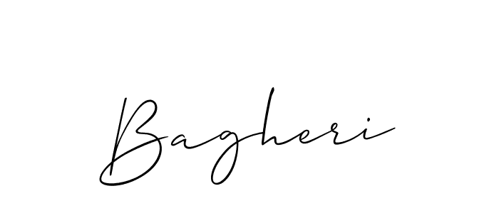 Make a beautiful signature design for name Bagheri. With this signature (Allison_Script) style, you can create a handwritten signature for free. Bagheri signature style 2 images and pictures png