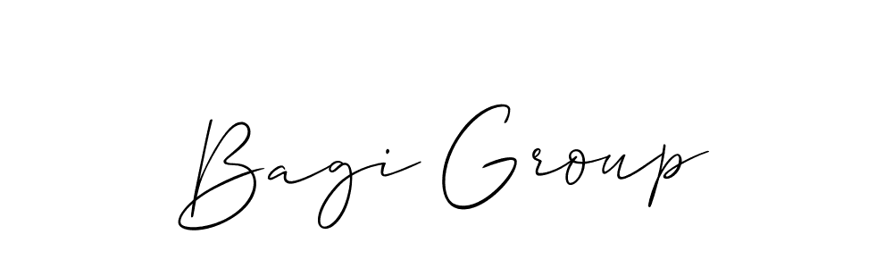 Make a beautiful signature design for name Bagi Group. With this signature (Allison_Script) style, you can create a handwritten signature for free. Bagi Group signature style 2 images and pictures png