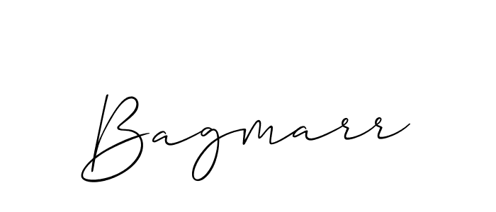 How to make Bagmarr signature? Allison_Script is a professional autograph style. Create handwritten signature for Bagmarr name. Bagmarr signature style 2 images and pictures png