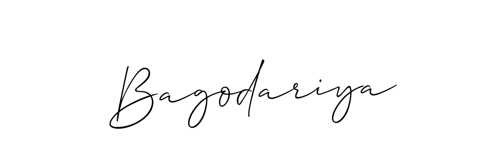 Design your own signature with our free online signature maker. With this signature software, you can create a handwritten (Allison_Script) signature for name Bagodariya. Bagodariya signature style 2 images and pictures png