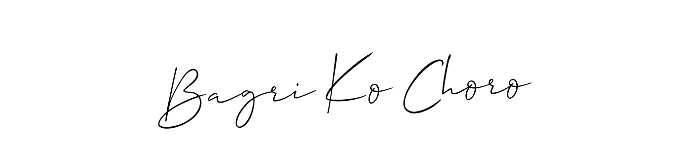 Use a signature maker to create a handwritten signature online. With this signature software, you can design (Allison_Script) your own signature for name Bagri Ko Choro. Bagri Ko Choro signature style 2 images and pictures png