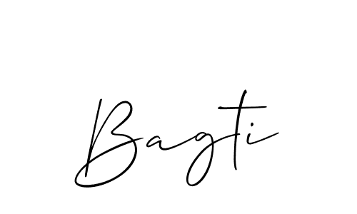 Design your own signature with our free online signature maker. With this signature software, you can create a handwritten (Allison_Script) signature for name Bagti. Bagti signature style 2 images and pictures png