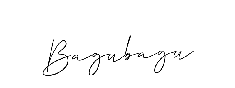 Make a beautiful signature design for name Bagubagu. With this signature (Allison_Script) style, you can create a handwritten signature for free. Bagubagu signature style 2 images and pictures png