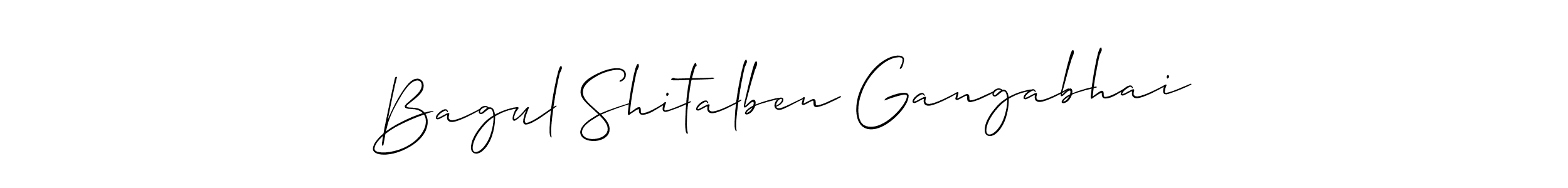 if you are searching for the best signature style for your name Bagul Shitalben Gangabhai. so please give up your signature search. here we have designed multiple signature styles  using Allison_Script. Bagul Shitalben Gangabhai signature style 2 images and pictures png