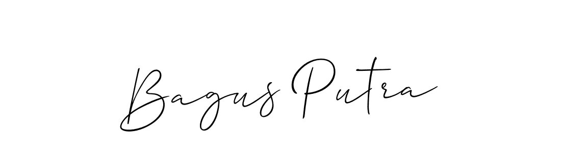 Also You can easily find your signature by using the search form. We will create Bagus Putra name handwritten signature images for you free of cost using Allison_Script sign style. Bagus Putra signature style 2 images and pictures png