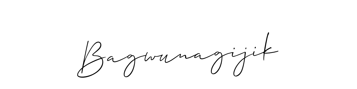 How to make Bagwunagijik signature? Allison_Script is a professional autograph style. Create handwritten signature for Bagwunagijik name. Bagwunagijik signature style 2 images and pictures png