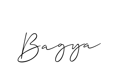 The best way (Allison_Script) to make a short signature is to pick only two or three words in your name. The name Bagya include a total of six letters. For converting this name. Bagya signature style 2 images and pictures png