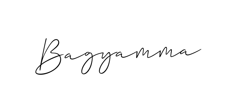 Bagyamma stylish signature style. Best Handwritten Sign (Allison_Script) for my name. Handwritten Signature Collection Ideas for my name Bagyamma. Bagyamma signature style 2 images and pictures png