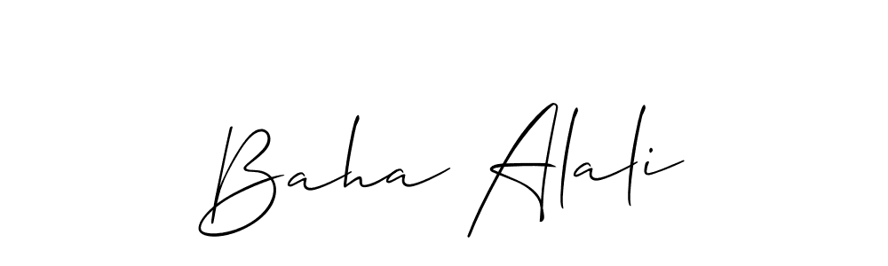 Create a beautiful signature design for name Baha Alali. With this signature (Allison_Script) fonts, you can make a handwritten signature for free. Baha Alali signature style 2 images and pictures png