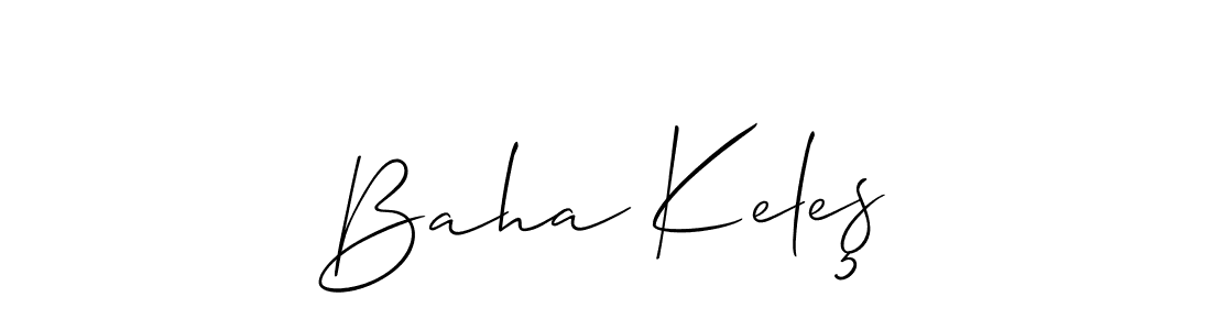 The best way (Allison_Script) to make a short signature is to pick only two or three words in your name. The name Baha Keleş include a total of six letters. For converting this name. Baha Keleş signature style 2 images and pictures png