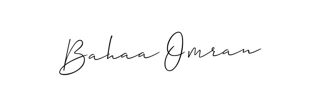 The best way (Allison_Script) to make a short signature is to pick only two or three words in your name. The name Bahaa Omran include a total of six letters. For converting this name. Bahaa Omran signature style 2 images and pictures png