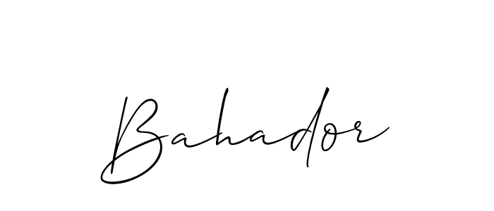 How to make Bahador signature? Allison_Script is a professional autograph style. Create handwritten signature for Bahador name. Bahador signature style 2 images and pictures png