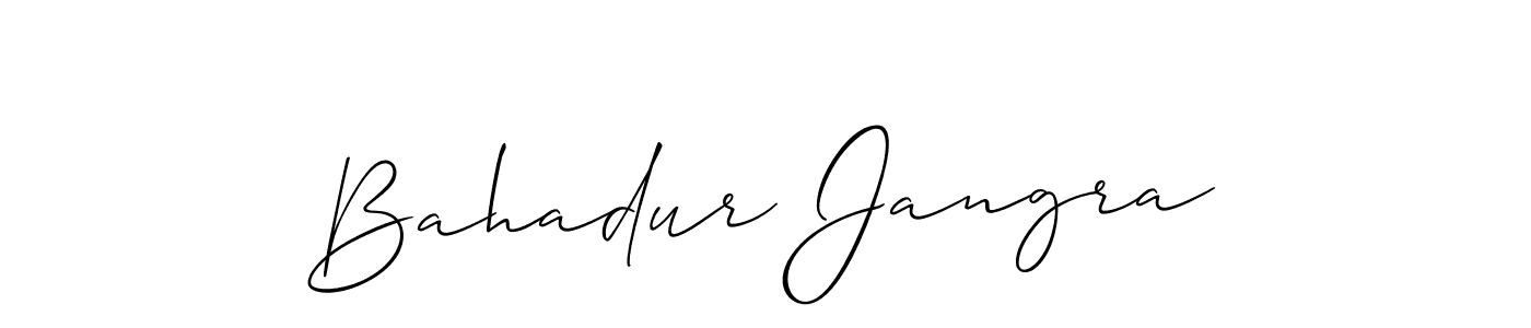 Design your own signature with our free online signature maker. With this signature software, you can create a handwritten (Allison_Script) signature for name Bahadur Jangra. Bahadur Jangra signature style 2 images and pictures png