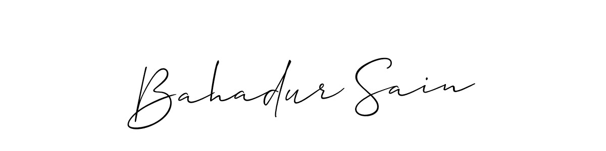 Make a short Bahadur Sain signature style. Manage your documents anywhere anytime using Allison_Script. Create and add eSignatures, submit forms, share and send files easily. Bahadur Sain signature style 2 images and pictures png