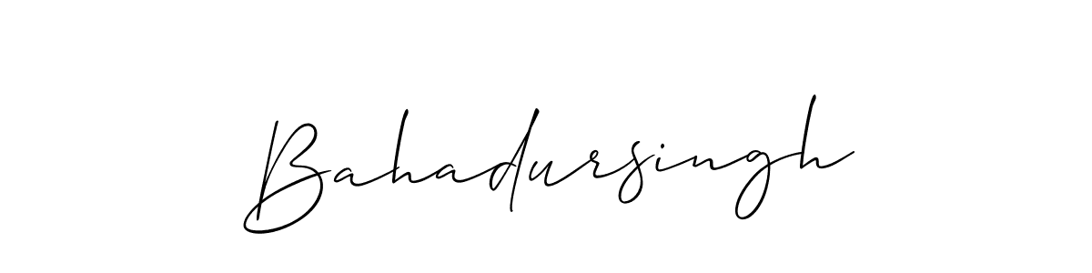 Design your own signature with our free online signature maker. With this signature software, you can create a handwritten (Allison_Script) signature for name Bahadursingh. Bahadursingh signature style 2 images and pictures png