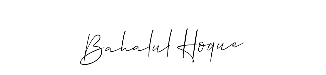 Allison_Script is a professional signature style that is perfect for those who want to add a touch of class to their signature. It is also a great choice for those who want to make their signature more unique. Get Bahalul Hoque name to fancy signature for free. Bahalul Hoque signature style 2 images and pictures png