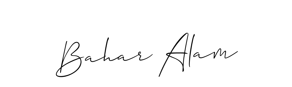 Also You can easily find your signature by using the search form. We will create Bahar Alam name handwritten signature images for you free of cost using Allison_Script sign style. Bahar Alam signature style 2 images and pictures png