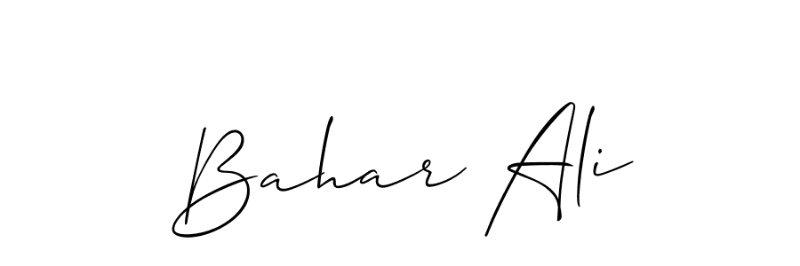 It looks lik you need a new signature style for name Bahar Ali. Design unique handwritten (Allison_Script) signature with our free signature maker in just a few clicks. Bahar Ali signature style 2 images and pictures png