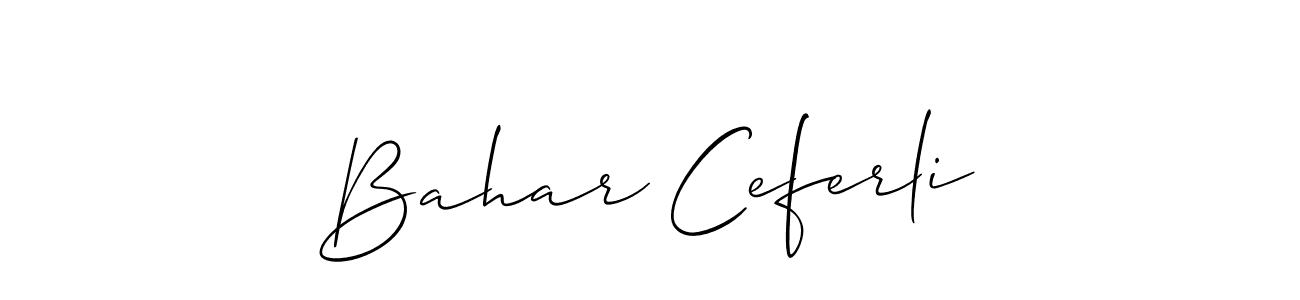 How to make Bahar Ceferli name signature. Use Allison_Script style for creating short signs online. This is the latest handwritten sign. Bahar Ceferli signature style 2 images and pictures png